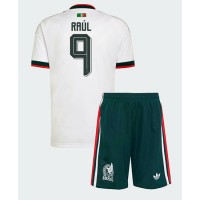 Stroje piłkarskie Meksyk Raul Jimenez #9 Koszulka Wyjazdowej dla dzieci MŚ 2026 Krótki Rękaw (+ szorty)